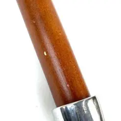 Batų šaukštas iš aliuminio ir medžio su elnio galvos figūra – rankena 59x8x5,5 cm