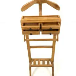 Pastatoma tikmedžio kabykla kostiumui su keturiais stalčiukais 46x50x128 cm