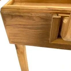 Pastatoma tikmedžio kabykla kostiumui su keturiais stalčiukais 46x50x128 cm