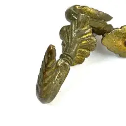 Žalvariniai kabliukai 4 vnt. komplektas 2,5×1,5×3 cm