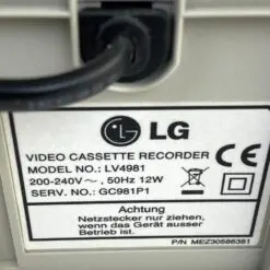 LG LV4981 VHS videomagnetofonas 24x36x8,5 cm