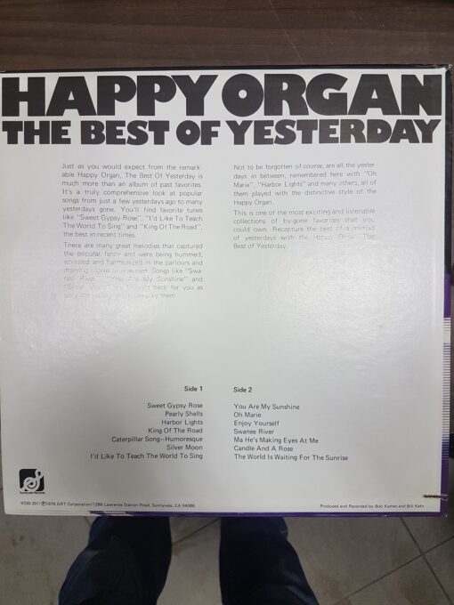 Happy Organ – 1976 – The Best Of Yesterday