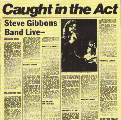 Steve Gibbons Band - 1977 - Caught In The Act