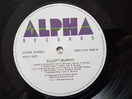 Elliott Murphy – 1986 – Milwaukee