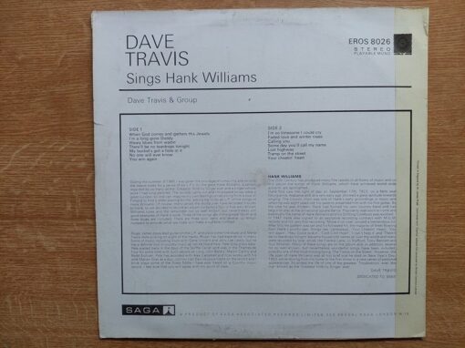 Dave Travis – 1968 – Dave Travis Sings Hank Williams
