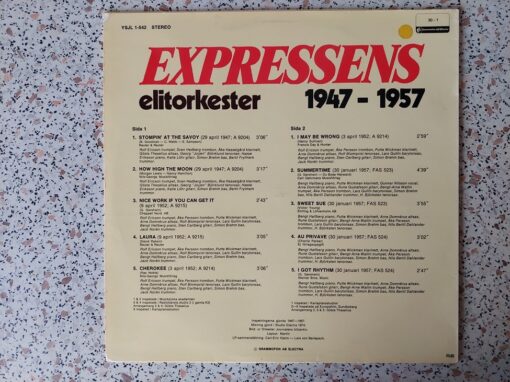 Expressens Elitorkester – 1974 – Expressens Elitorkester 1947-1957