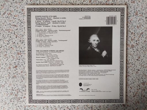 Joseph Haydn, The Salomon Quartet – 1985 – Quartet Op 64 No 5 “Lark” Quartet Op 55 No 2 “Razor”