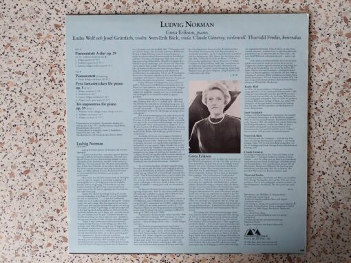Ludvig Norman, Greta Erikson – 1984 – Pianosextett A-Dur, Op. 29