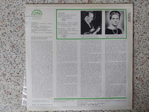 Béla Bartók, André Gertler, Diane Andersen – 1966 – Sonata No. 1 / Sonatina / Hungarian Folk Songs