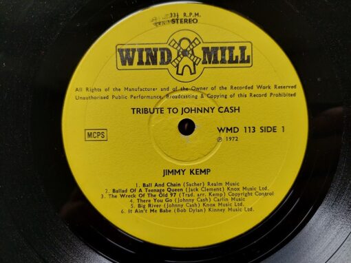 Jimmy Kemp – 1972 – Tribute To Johnny Cash