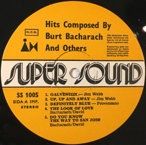 Unknown Artist - Hits Composed By Burt Bacharach And Others