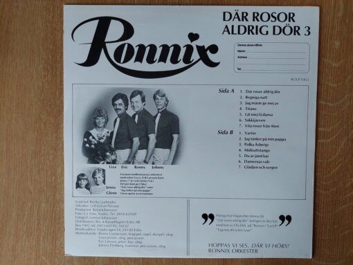 Ronnix – Där Rosor Aldrig Dör