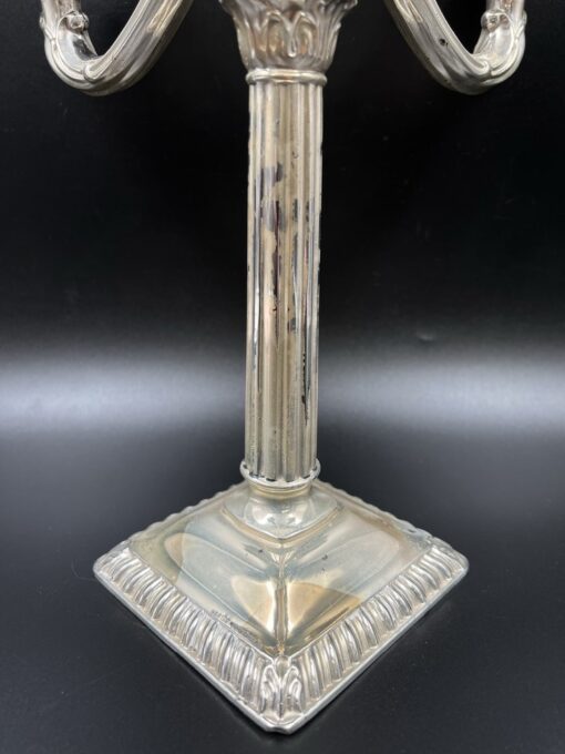 Sidabrinė “G.R. Reiner Gebruder Bayern” žvakidė (Vokietija) 32x32x34 cm