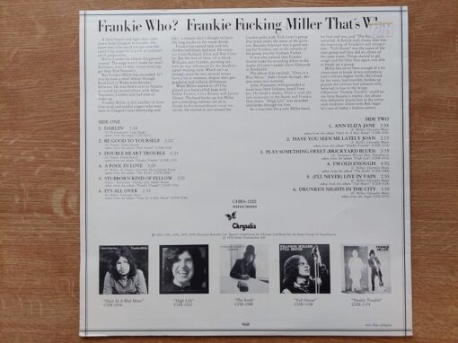 Frankie Miller – 1978 – Frankie Who? Frankie Fucking Miller That’s Who