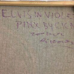L.Cicėnas, paveikslas “Elvis in violet” 180×180 cm