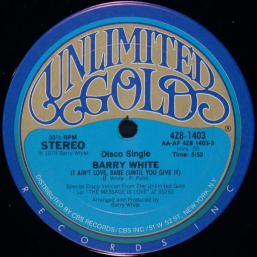 Barry White - 1979 - It Ain't Love, Babe (Until You Give It)