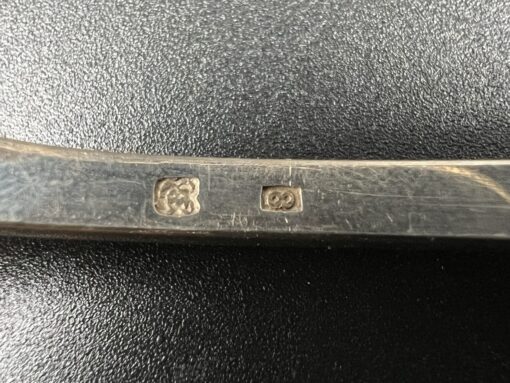 Sidabrinės desertinės šakutės 10 vnt. 1869 m. l-14 cm. Komplektas (Belgija)