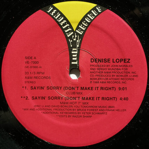 Denise Lopez - 1988 - Sayin' Sorry (Don't Make It Right)