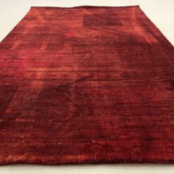 Raudonas indų rankų darbo kilimas iš vilnos