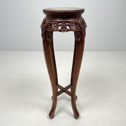 Rytietiškas staliukas su marmuru 37x37x92 cm