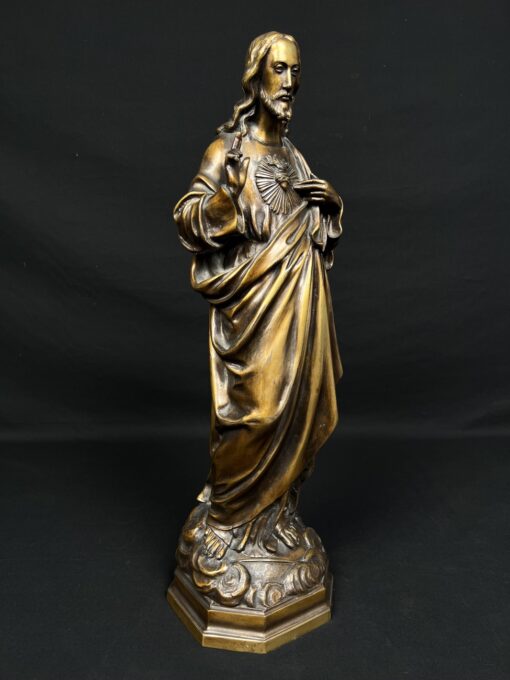 Bronzinė Jėzaus skulptūra 17x22x62 cm