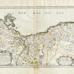 Pomeranijos žemėlapis 1654 m. 61×75 cm