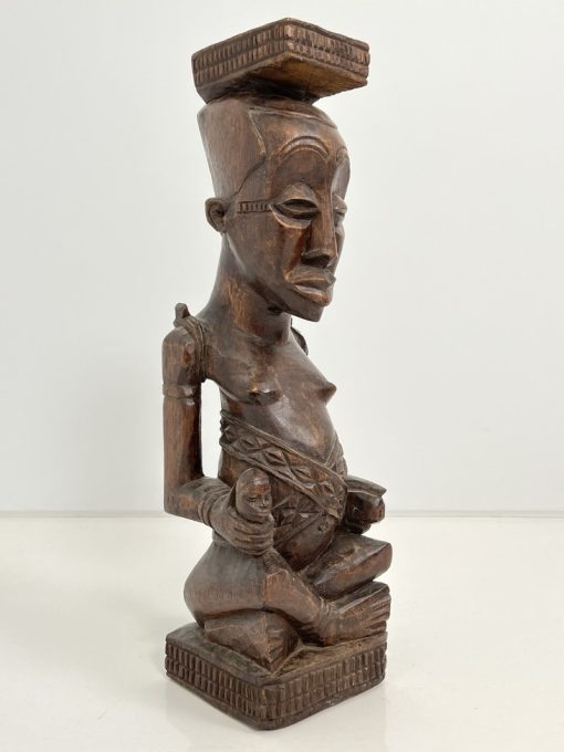 Medinė vyriškio skulptūra 15x15x55 cm