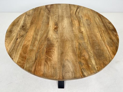 Apvalus medinis stalas 150×77 cm