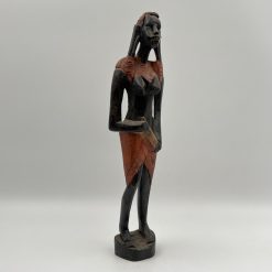 Medinė moters skulptūra 9x4x34 cm