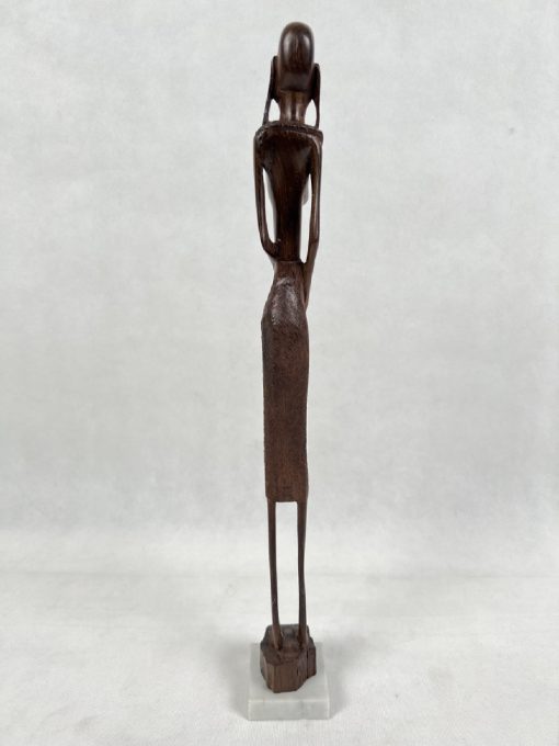 Medinė skulptūra su marmuru 6x6x49 cm