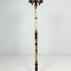 Žalvarinė kabykla su marmuru 39x39x168 cm