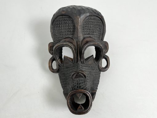Medinė afrikietiška kaukė 14x30x49 cm