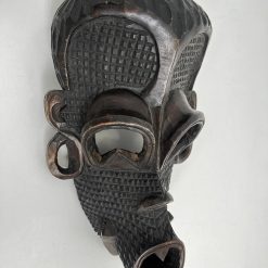 Medinė afrikietiška kaukė 14x30x49 cm
