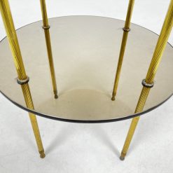 Apvalus stiklinis staliukas 40×59 cm