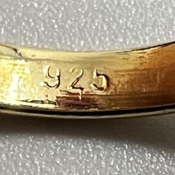 Auksuotas žiedas su cirkoniu 19 dydis