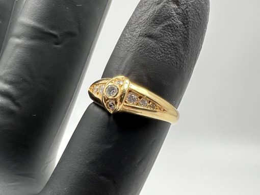 Auksuotas žiedas su cirkoniu 16,5 dydis (turime 2 vnt.)