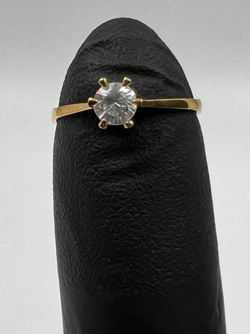 Auksuotas žiedas su cirkoniu 17,5 dydis (turime 2 vnt.)
