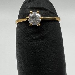 Auksuotas žiedas su cirkoniu 18,5 dydis (turime 2 vnt.)