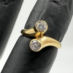 Auksuotas žiedas su cirkoniu 17 dydis
