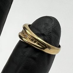 Auksuotas žiedas su cirkoniu 16,5 dydis