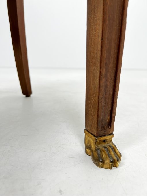 Ąžuolinis krėslas su oda 53x60x81 cm