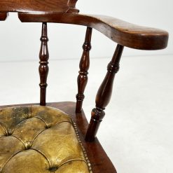 Senovinis krėslas su oda 59x63x79 cm