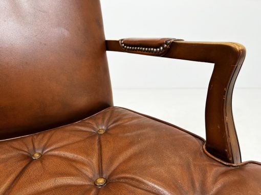 Vintažinis odinis krėslas 10x63x95 cm