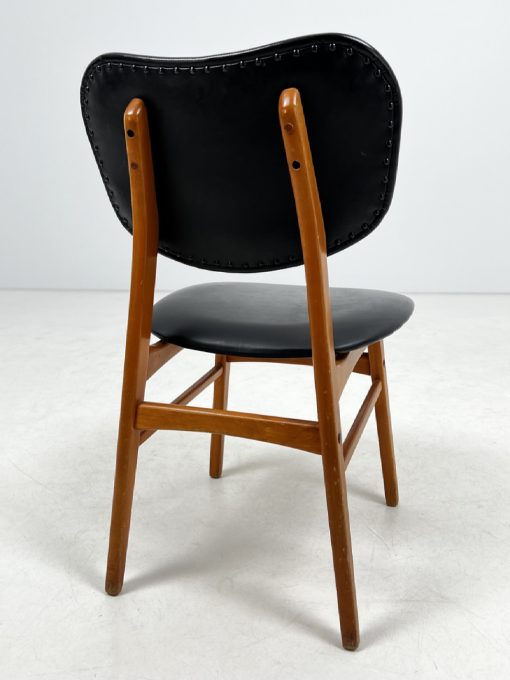 Vintažinė kėdė su oda 52x47x83 cm