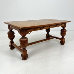 Ąžuolinis valgomojo stalas 94×167+(2×31)x78 cm