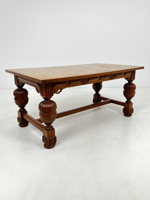 Ąžuolinis valgomojo stalas 94×167+(2×31)x78 cm