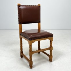 Kėdės su oda 2 vnt. Komplektas 40x40x93 cm
