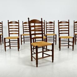 Ąžuolinės kėdės 8 vnt. Komplektas 45x50x111 cm