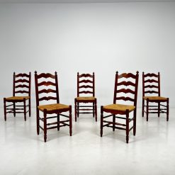 Kėdės su šiaudais 5 vnt. Komplektas 45x45x101 cm