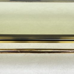 Žalvarinis staliukas su stiklu 60x110x41 cm